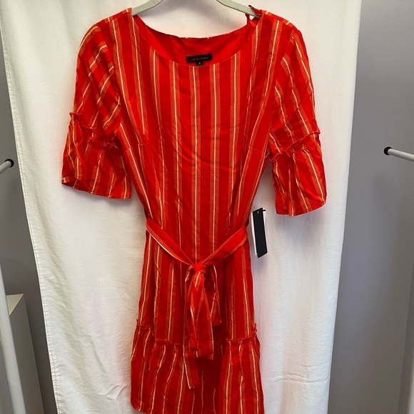 Jodi Kristopher red wrap dress size small - Picture 1 of 4